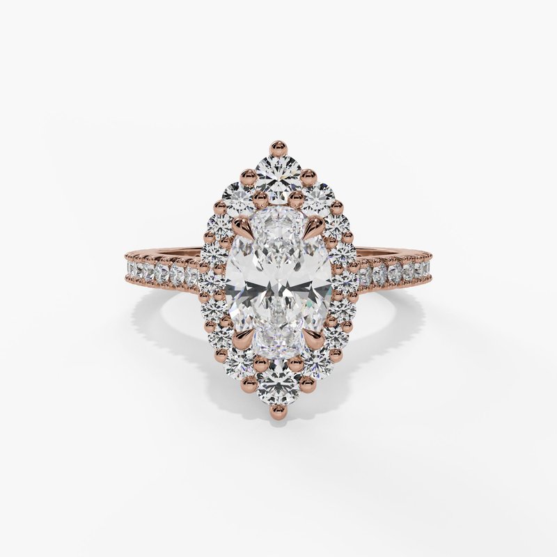 Rose gold vintage diamond ring