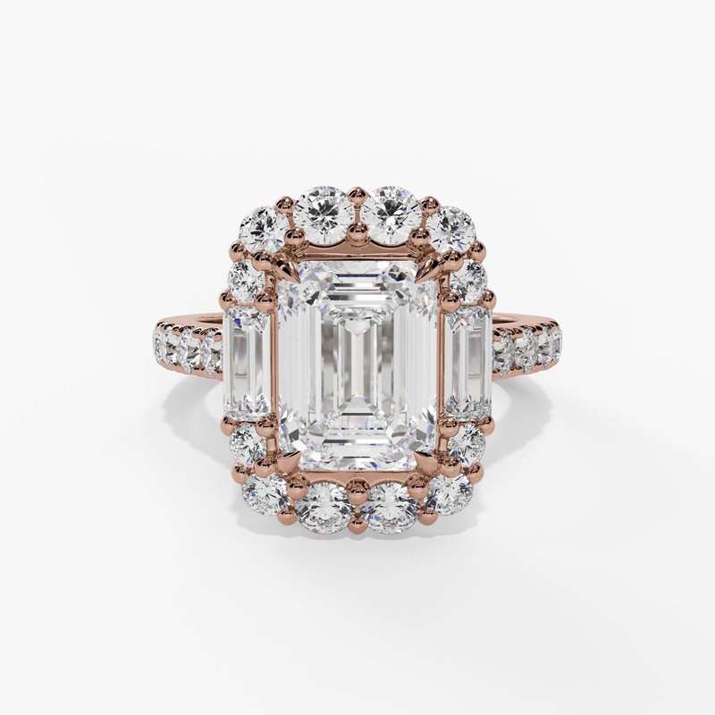 Rose gold vintage diamond ring