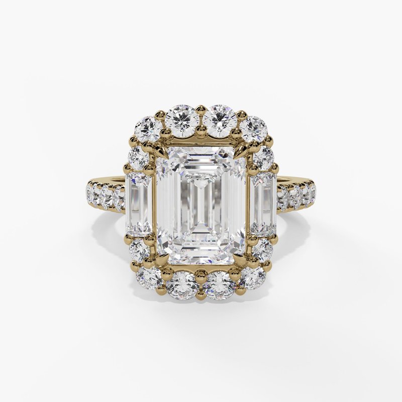 Yellow gold vintage diamond ring
