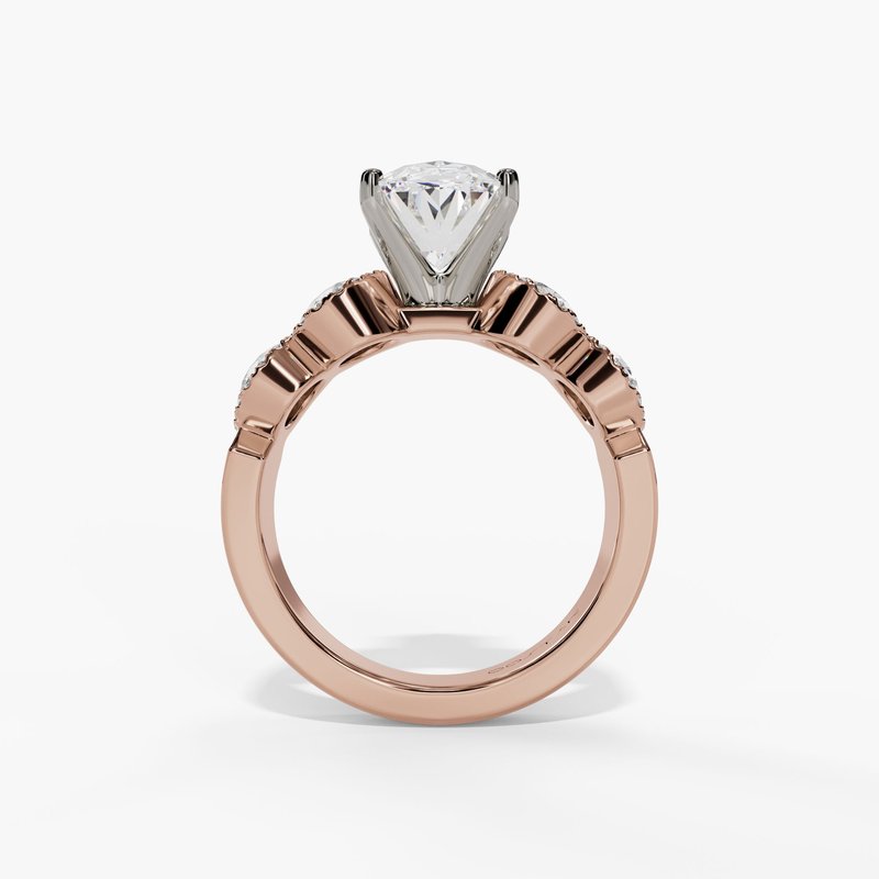 Rose gold vintage diamond ring