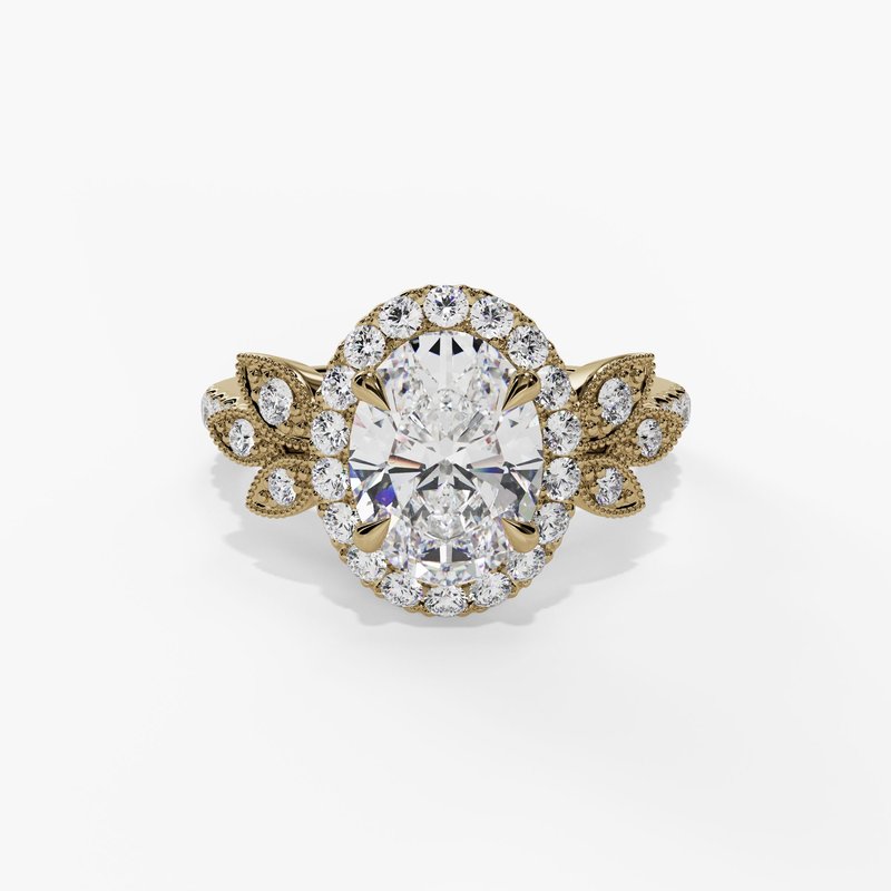 Yellow gold vintage diamond ring
