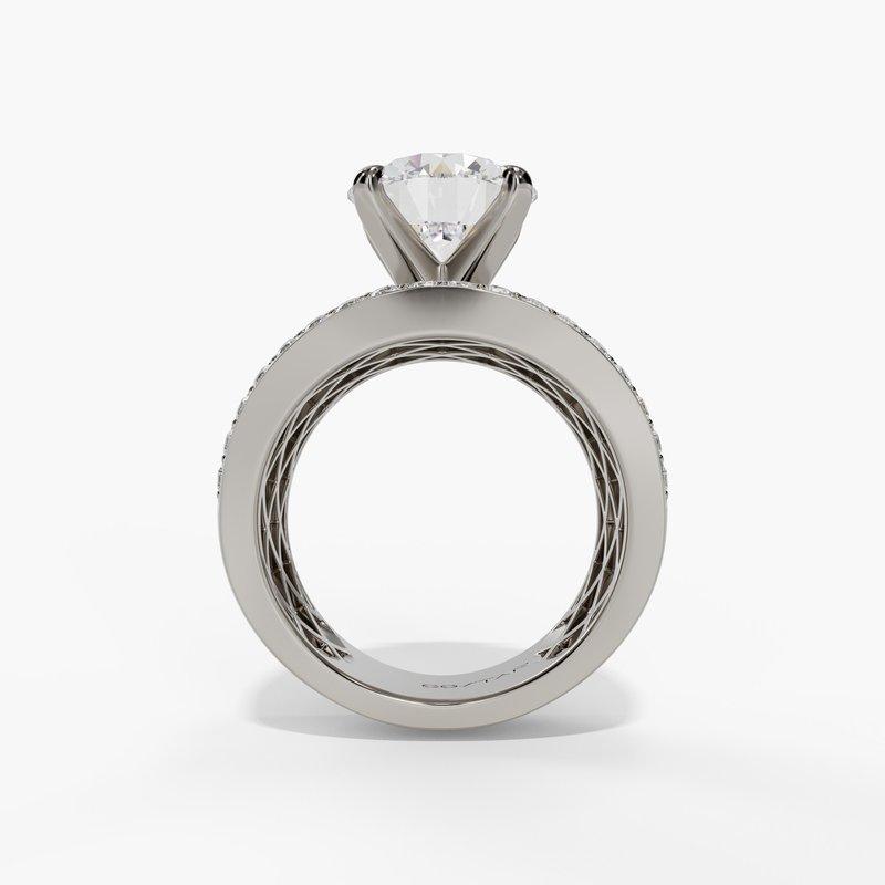 White gold vintage diamond ring