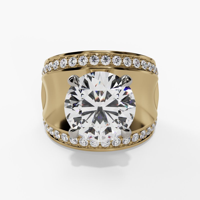 Yellow gold vintage diamond ring
