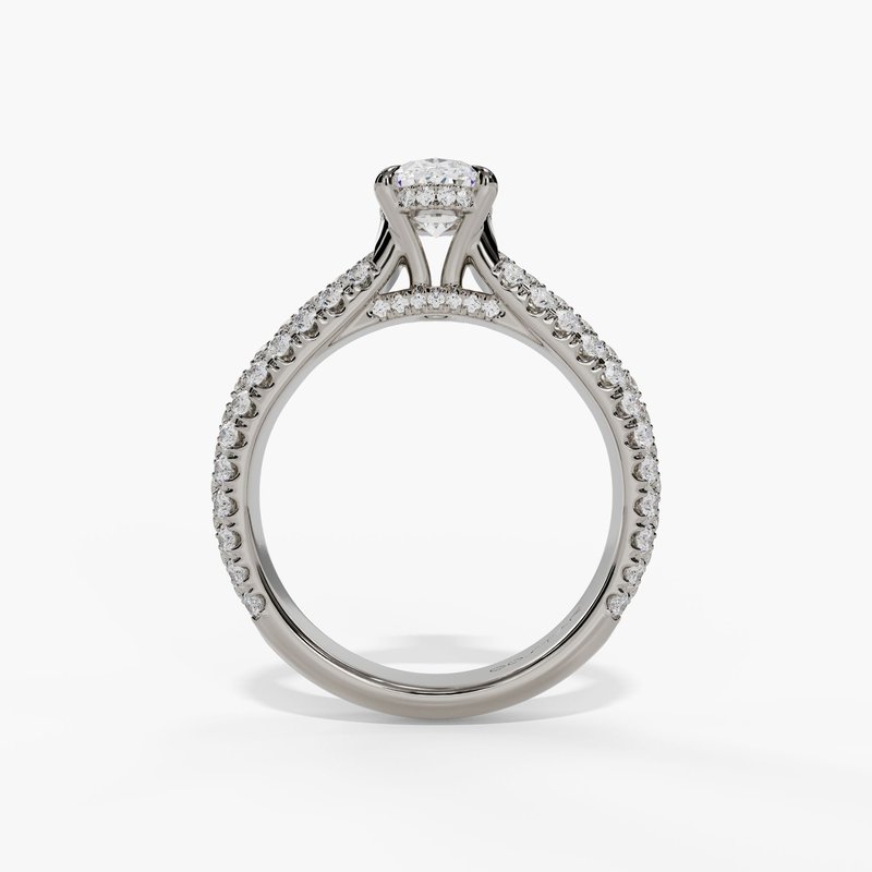White gold vintage diamond ring