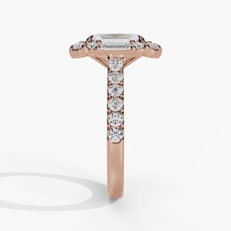 Rose gold vintage diamond ring