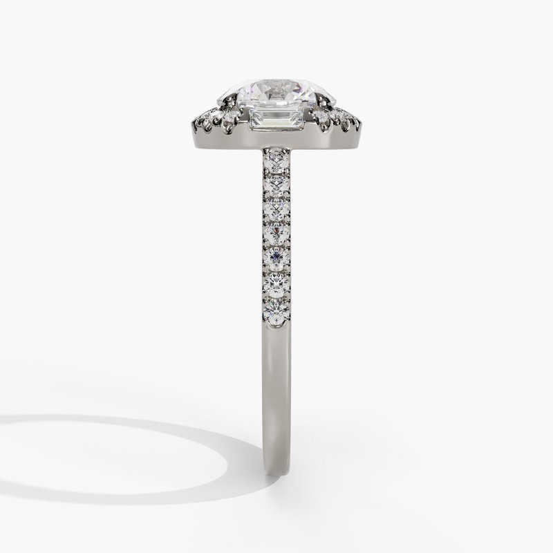White gold vintage diamond ring