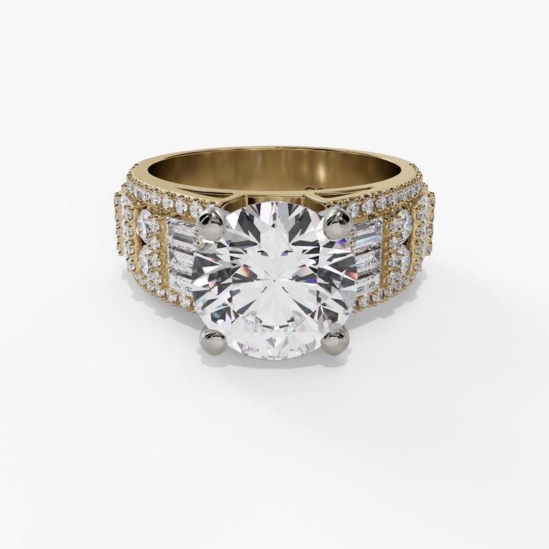 Yellow gold vintage diamond ring