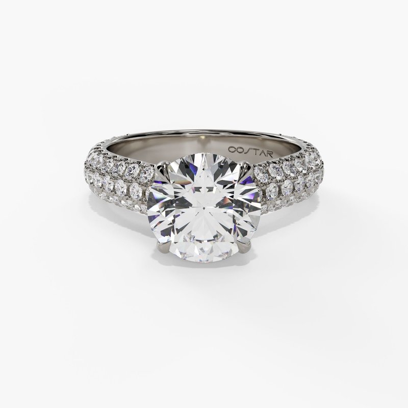 White gold vintage diamond ring