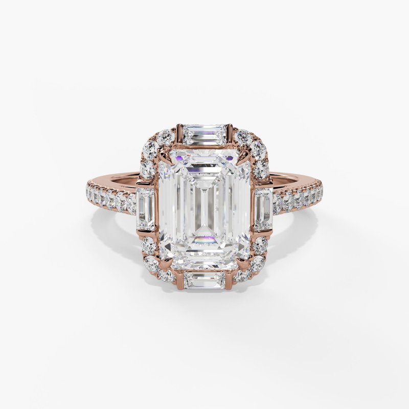 Rose gold vintage diamond ring