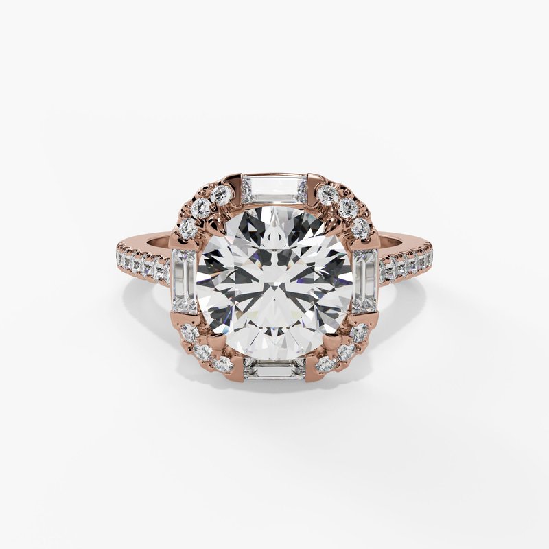 Rose gold vintage diamond ring