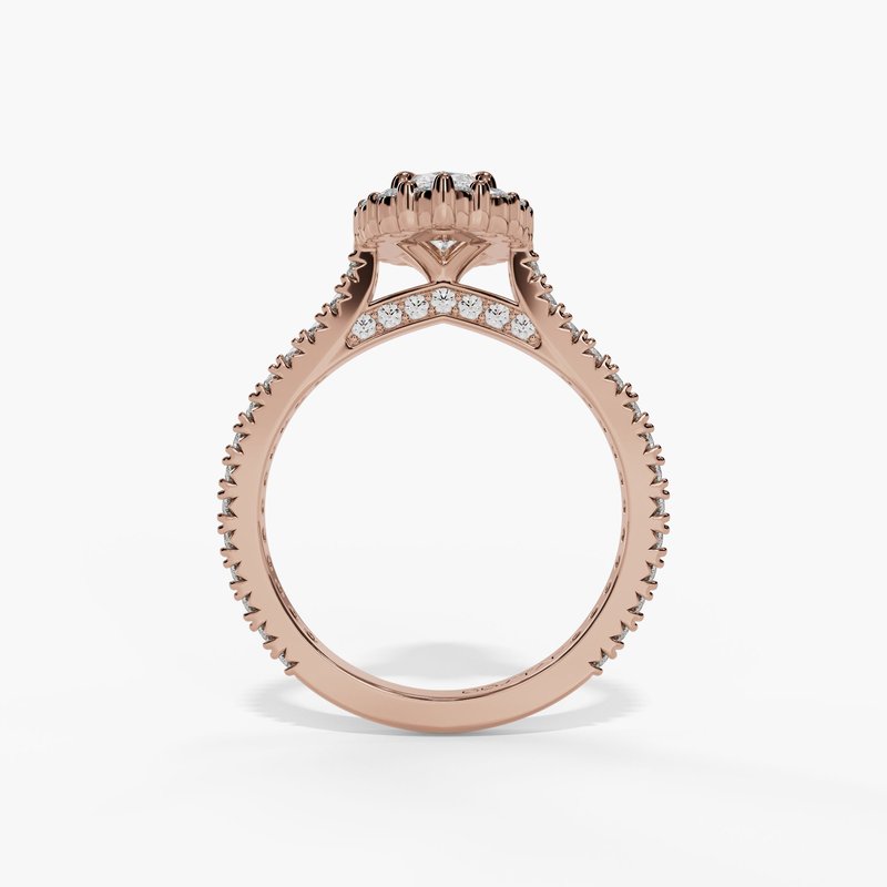 Rose gold vintage diamond ring