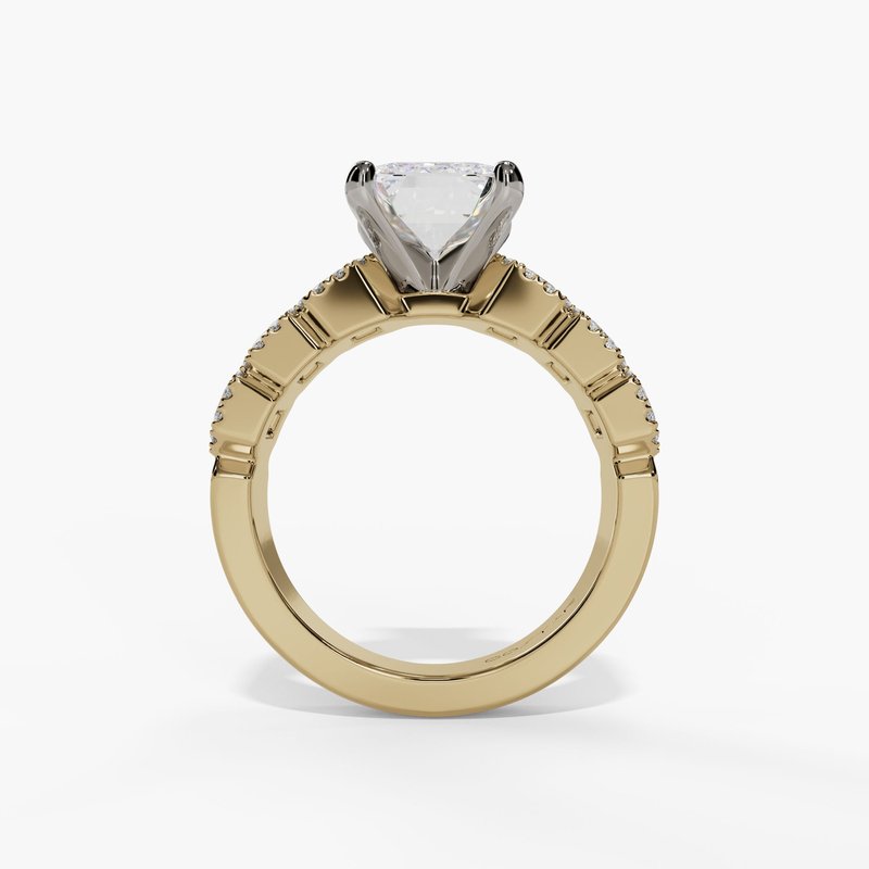 Yellow gold vintage diamond ring