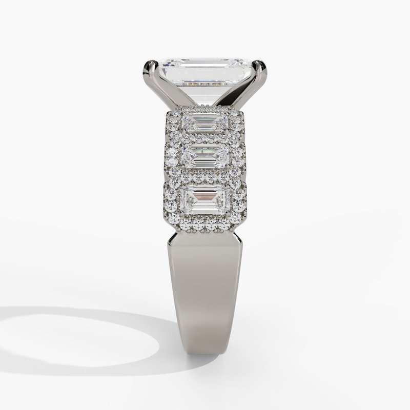 White gold vintage diamond ring