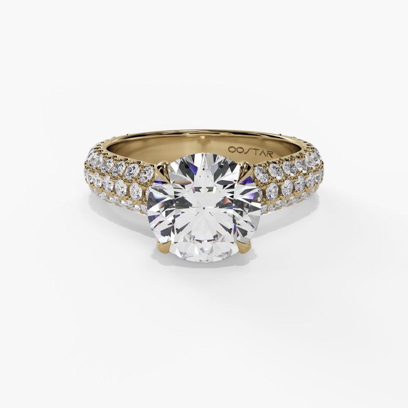 Yellow gold vintage diamond ring