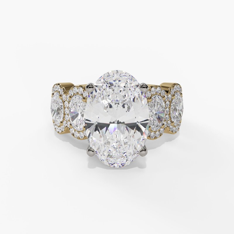 Yellow gold vintage diamond ring