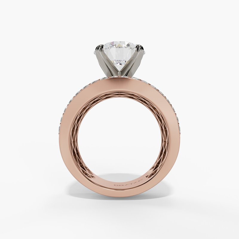Rose gold vintage diamond ring