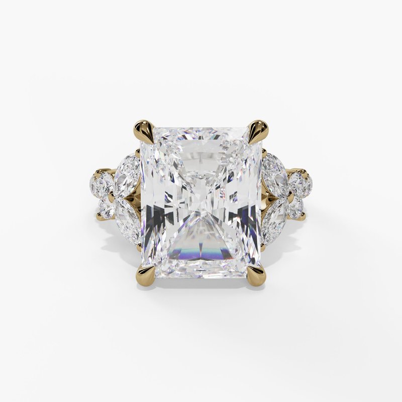 Yellow gold vintage diamond ring