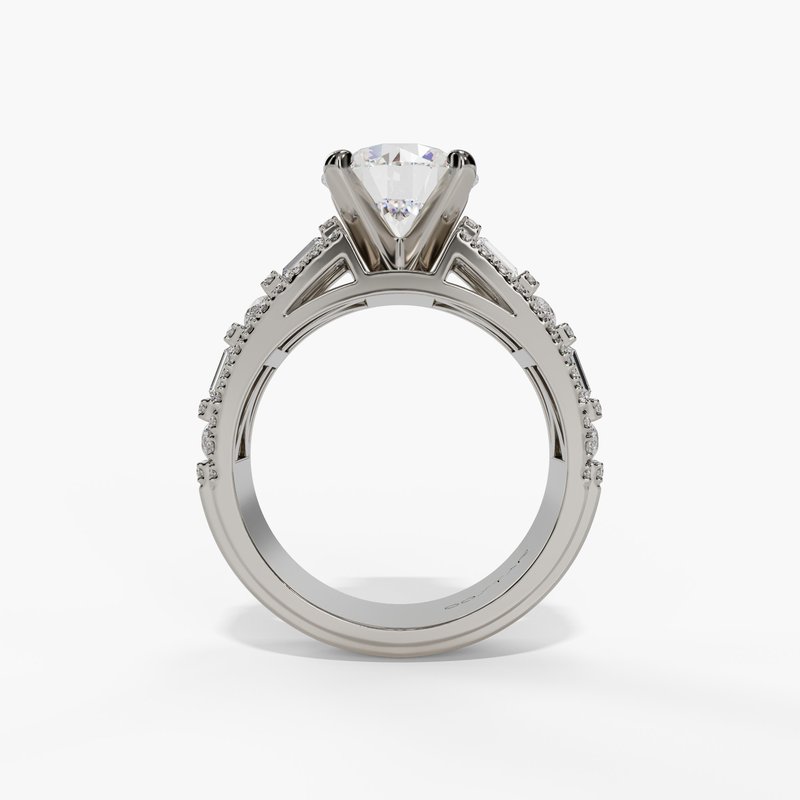 White gold vintage diamond ring