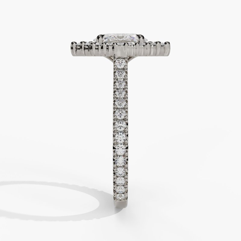White gold vintage diamond ring