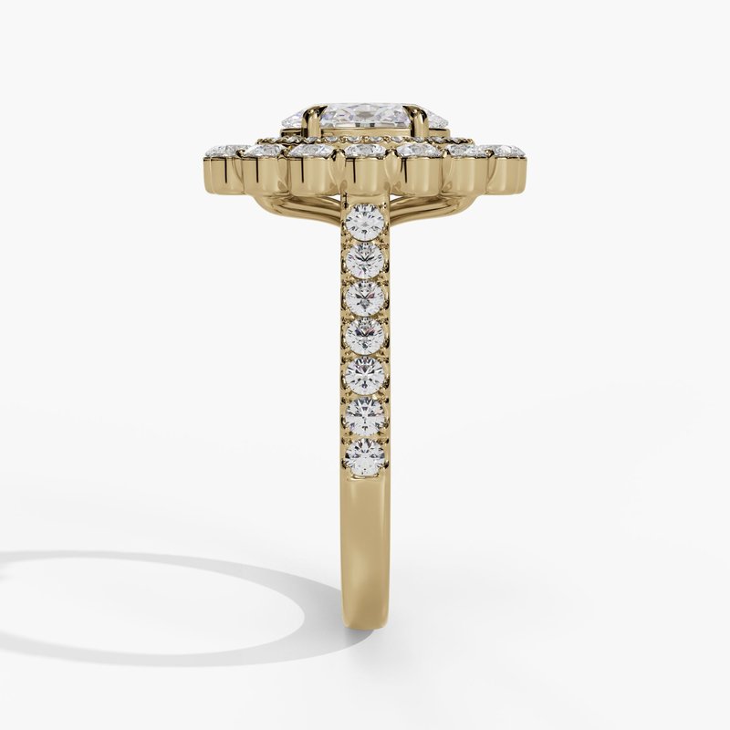 Yellow gold vintage diamond ring