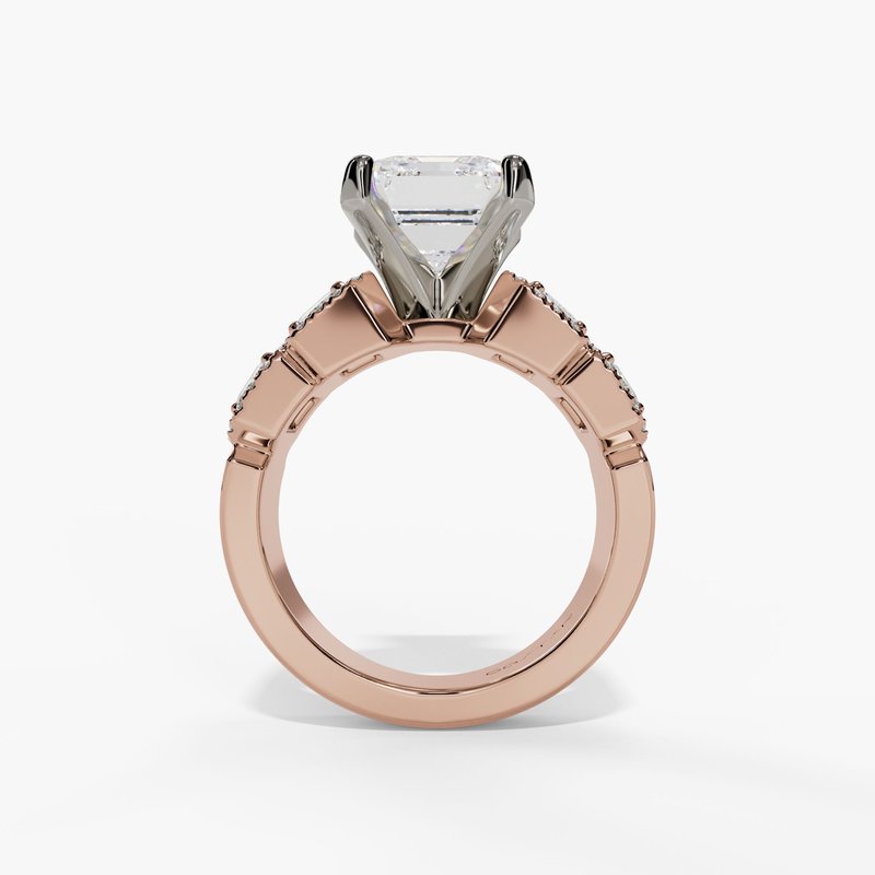 Rose gold vintage diamond ring