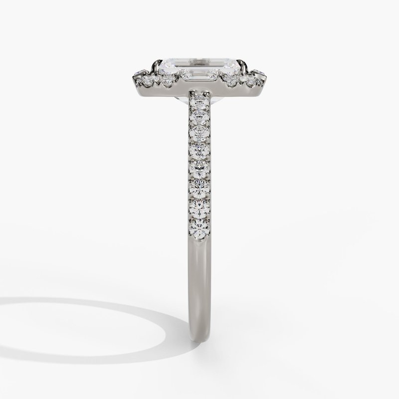 White gold vintage diamond ring
