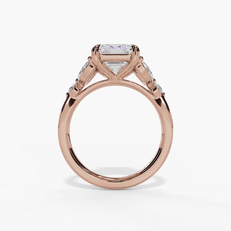 Rose gold vintage diamond ring