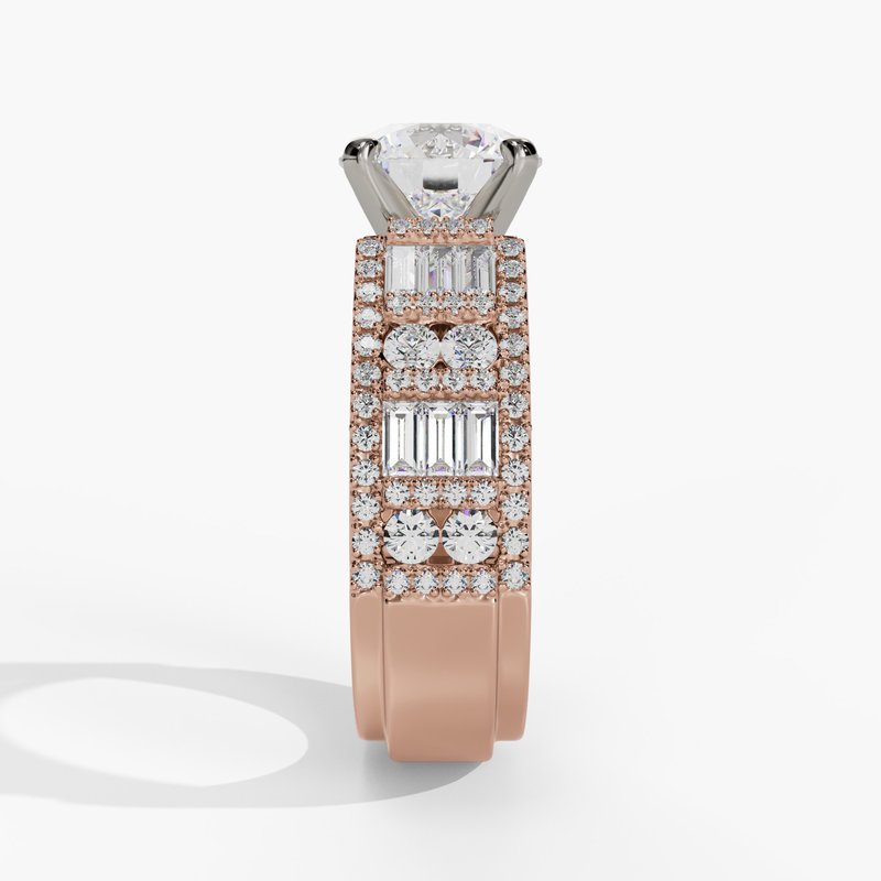 Rose gold vintage diamond ring