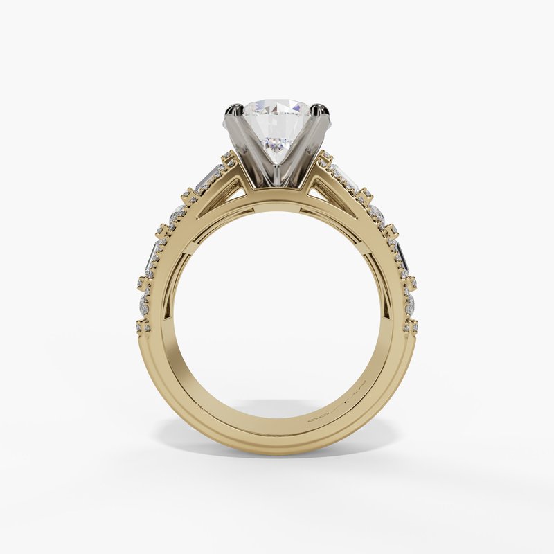 Yellow gold vintage diamond ring