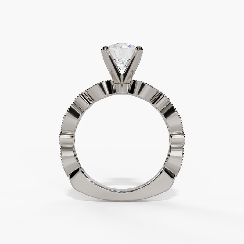 White gold vintage diamond ring
