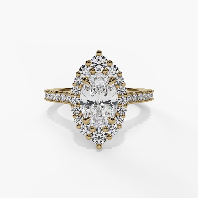 Yellow gold vintage diamond ring