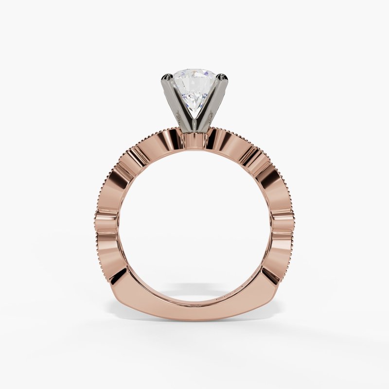 Rose gold vintage diamond ring