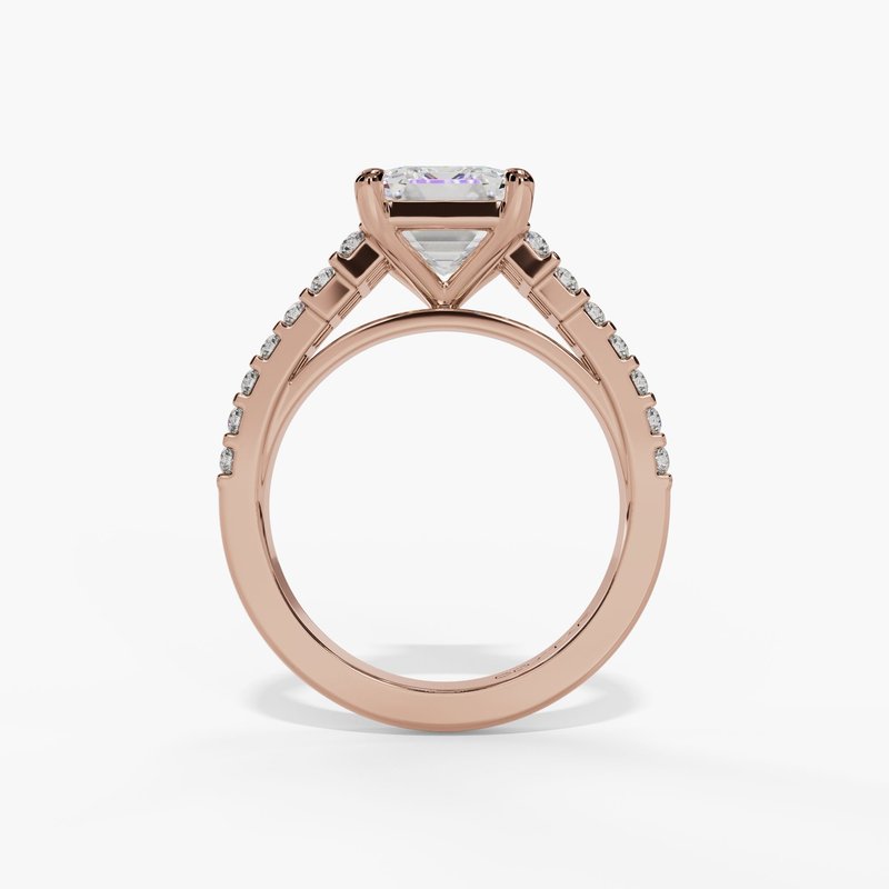 Rose gold vintage diamond ring