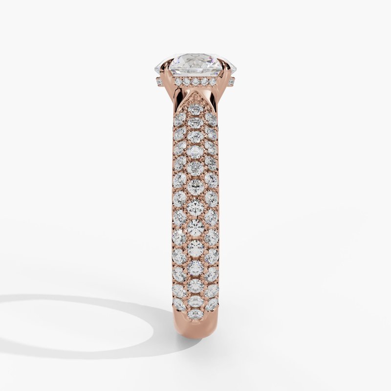 Rose gold vintage diamond ring