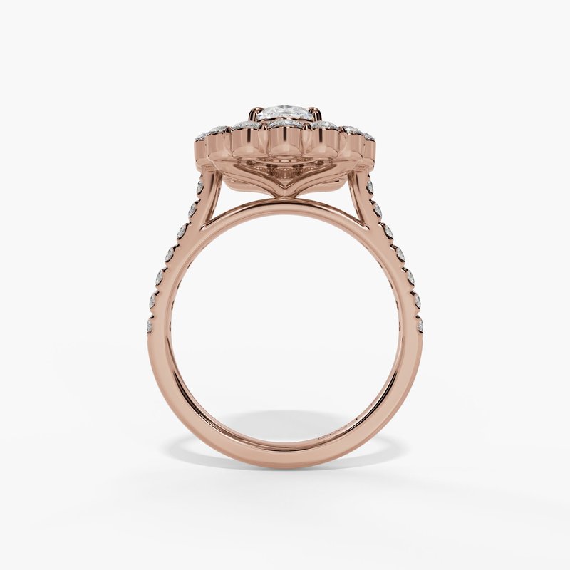 Rose gold vintage diamond ring