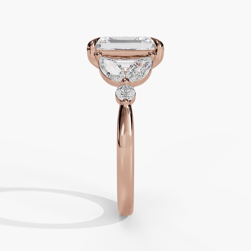 Rose gold vintage diamond ring