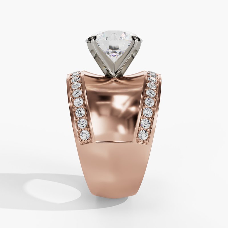 Rose gold vintage diamond ring