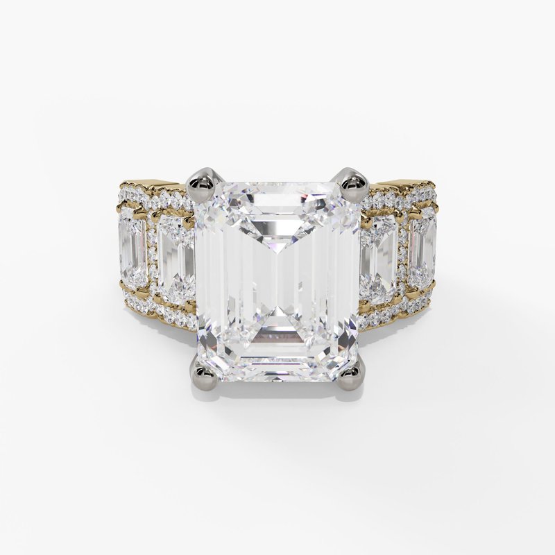 Yellow gold vintage diamond ring