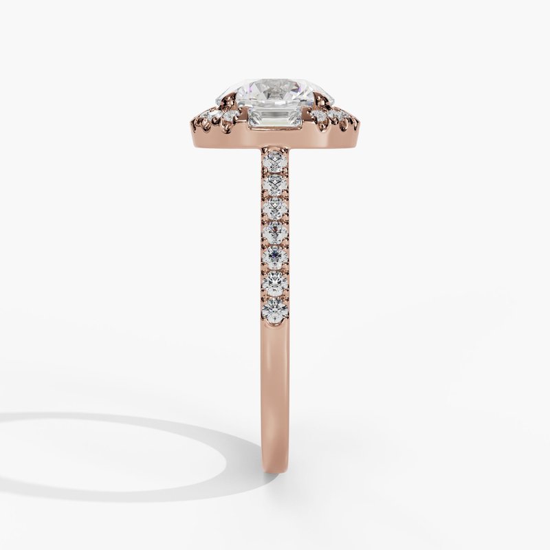 Rose gold vintage diamond ring