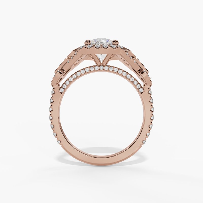Rose gold vintage diamond ring