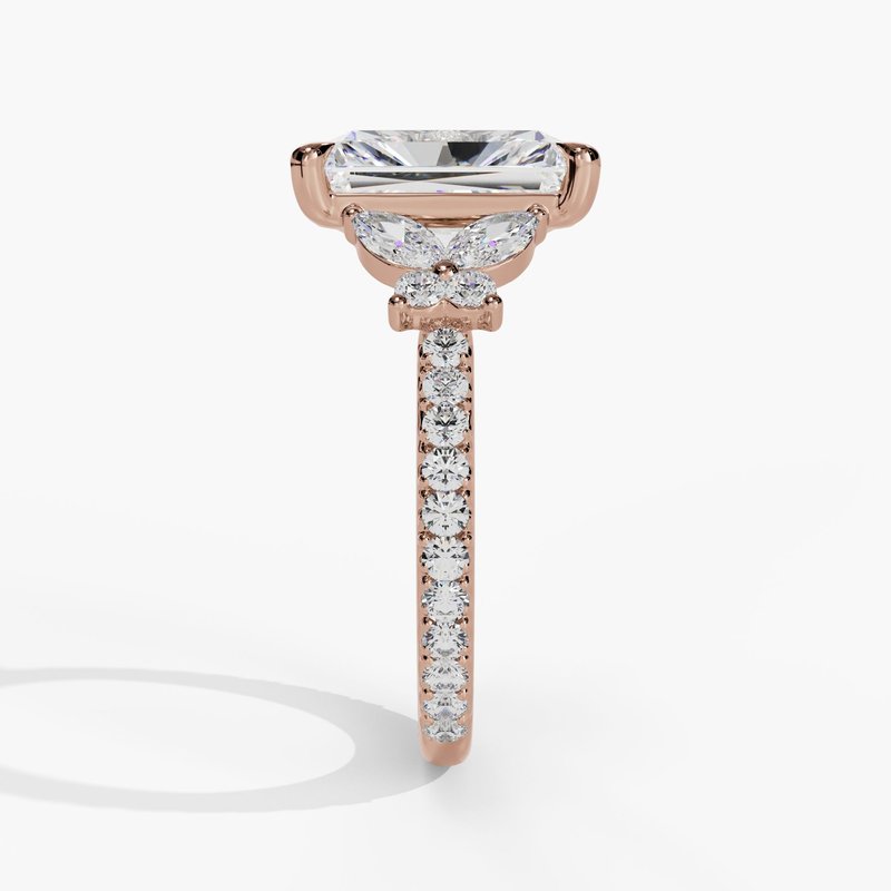 Rose gold vintage diamond ring