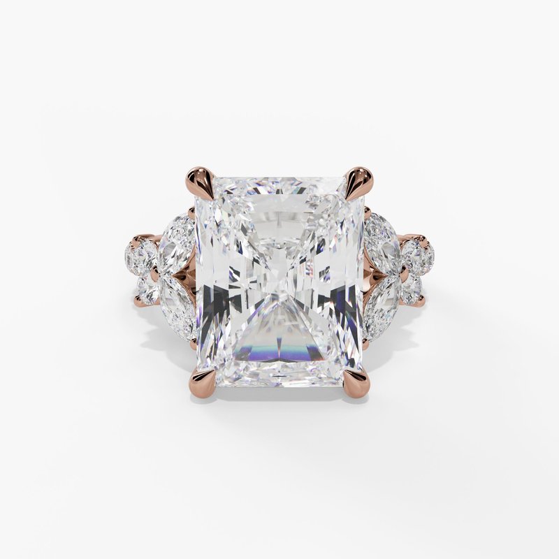Rose gold vintage diamond ring