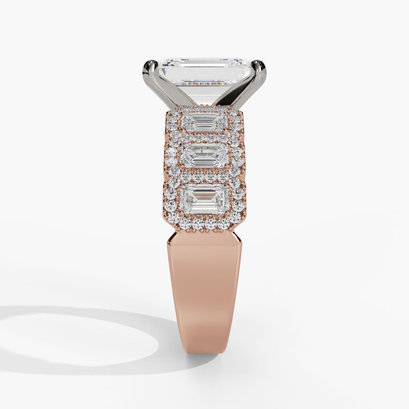 Rose gold vintage diamond ring
