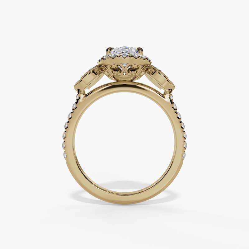 Yellow gold vintage diamond ring