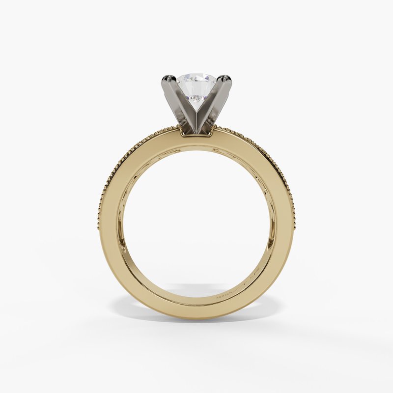 Yellow gold vintage diamond ring