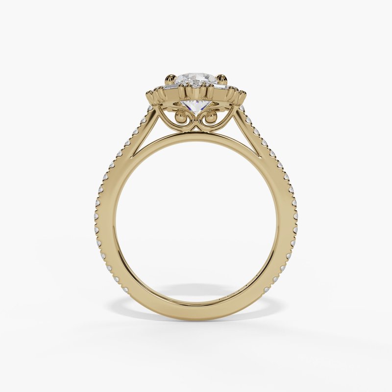 Yellow gold vintage diamond ring