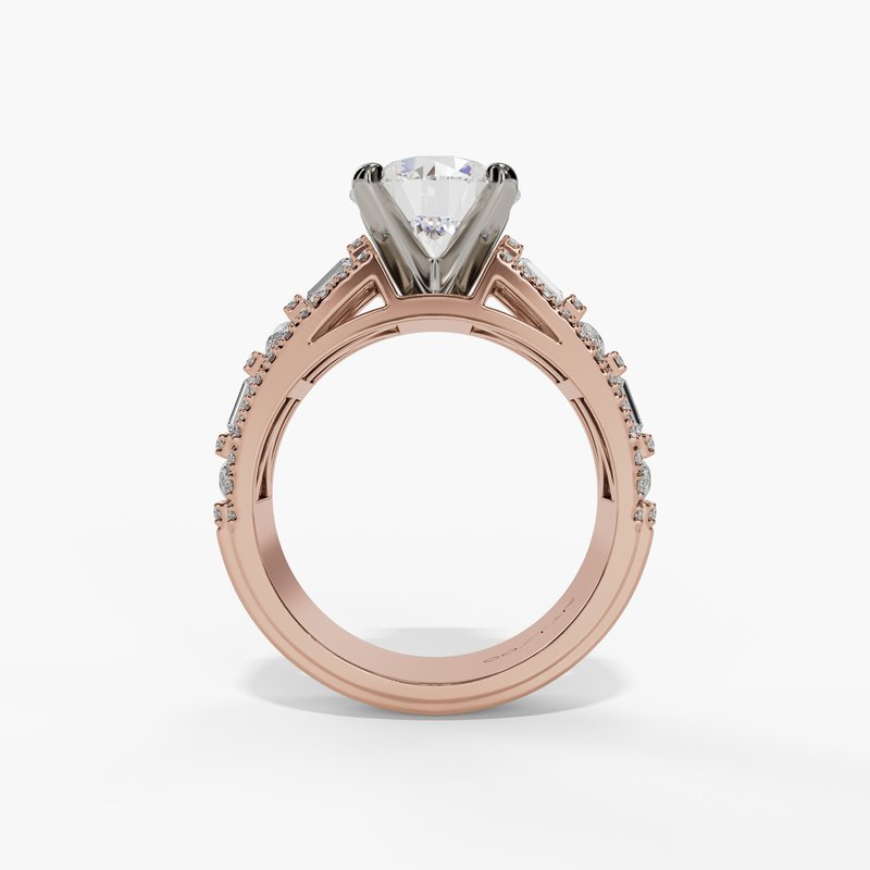 Rose gold vintage diamond ring