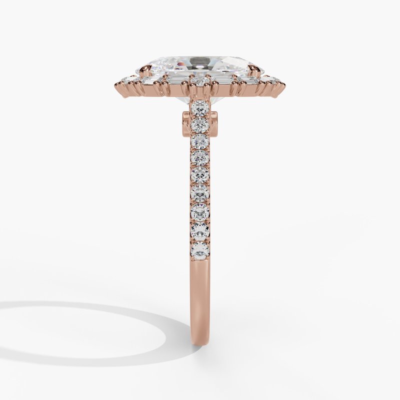 Rose gold vintage diamond ring