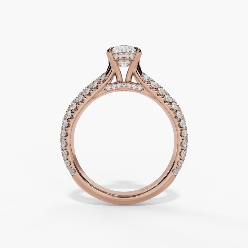 Rose gold vintage diamond ring