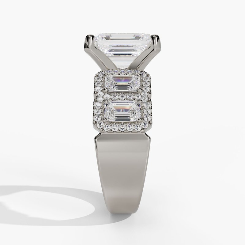 White gold vintage diamond ring